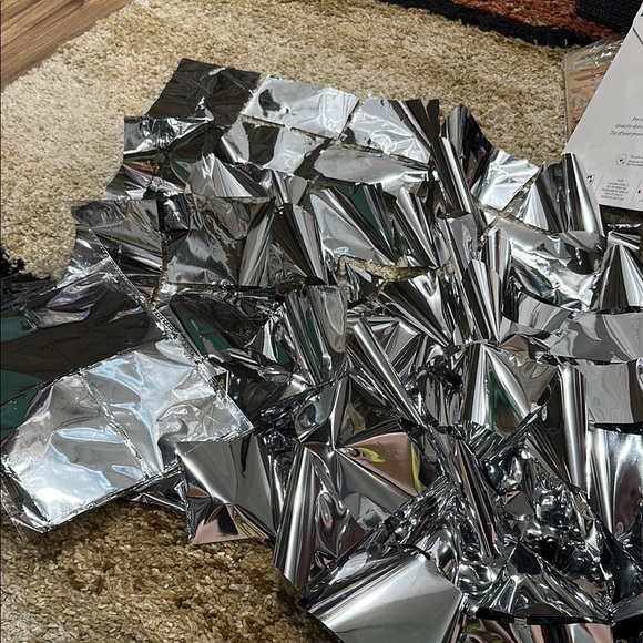 Reflective Silver Foil Sheet Backdrop - Think Disco Backdrop - Picture 2 of 7